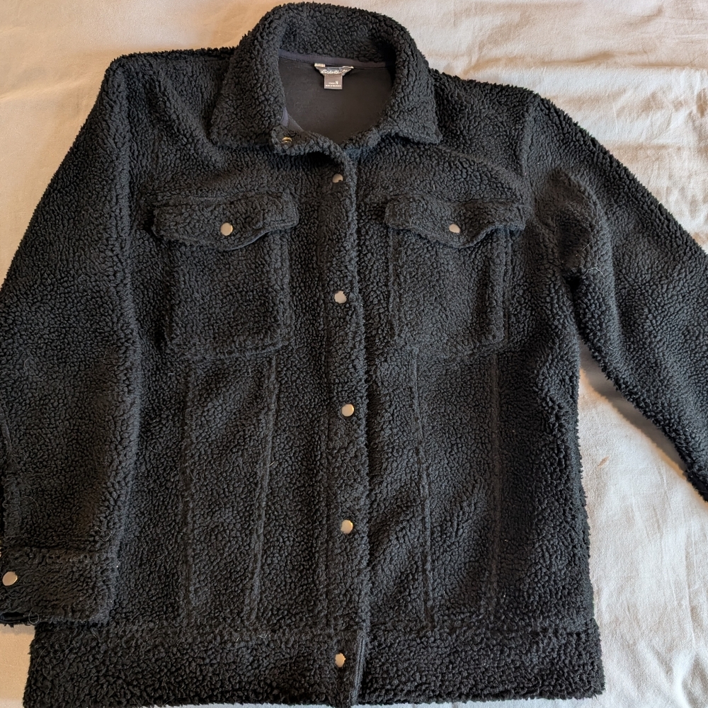 Eddie Bauer Women's M Black Fleece Jacket